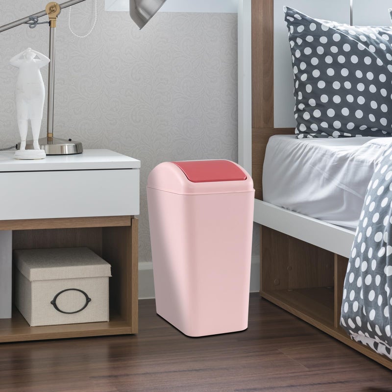 Nicesh 4.5 Gallon Trash Can with Swing Lid, Plastic Swing Top Trash Can (Pink) - Image 4